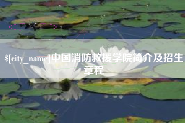 苍南中国消防救援学院简介及招生章程