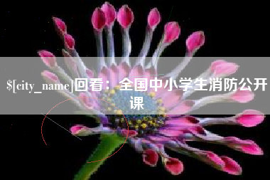 苍南回看：全国中小学生消防公开课