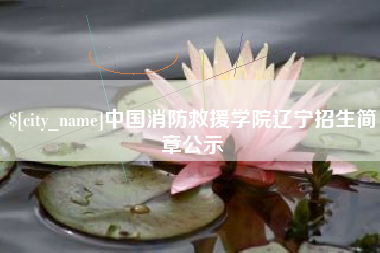 苍南中国消防救援学院辽宁招生简章公示