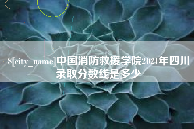 苍南中国消防救援学院2021年四川录取分数线是多少
