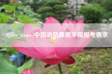 苍南中国消防救援学院报考要求