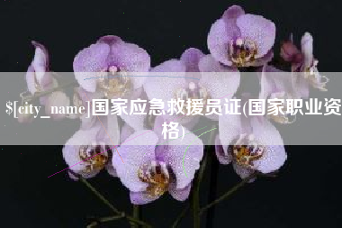 苍南国家应急救援员证(国家职业资格)