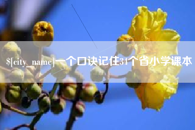 苍南一个口诀记住34个省小学课本