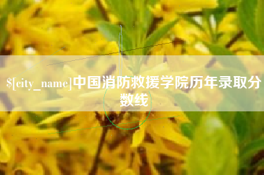 苍南中国消防救援学院历年录取分数线