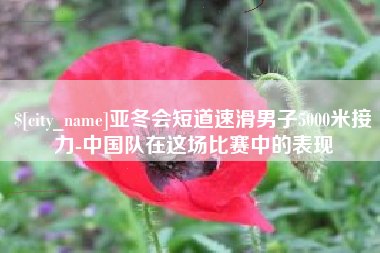 苍南亚冬会短道速滑男子5000米接力-中国队在这场比赛中的表现