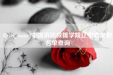 苍南中国消防救援学院辽宁省录取名单查询