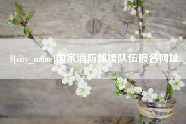 苍南国家消防救援队伍报名网址