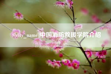 苍南中国消防救援学院介绍