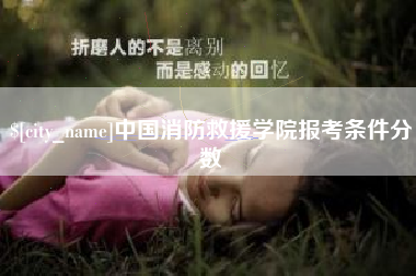 苍南中国消防救援学院报考条件分数