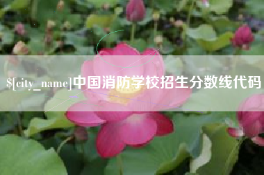 苍南中国消防学校招生分数线代码