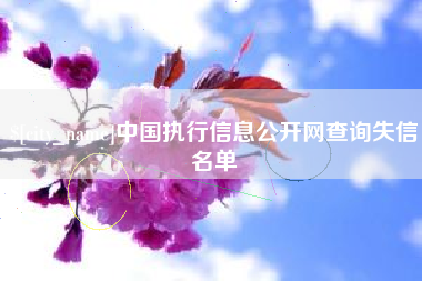 苍南中国执行信息公开网查询失信名单