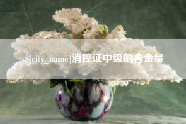 苍南消控证中级的含金量