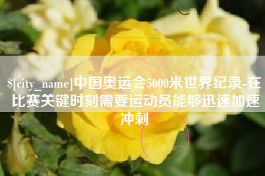 苍南中国奥运会5000米世界纪录-在比赛关键时刻需要运动员能够迅速加速冲刺