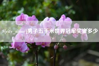 苍南男子五千米世界冠军奖金多少