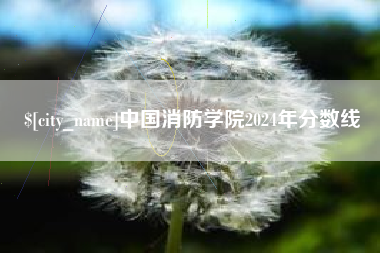 苍南中国消防学院2024年分数线