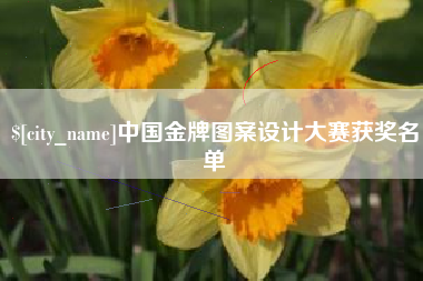 苍南中国金牌图案设计大赛获奖名单
