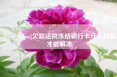 苍南欠款法院冻结银行卡什么时候才能解冻