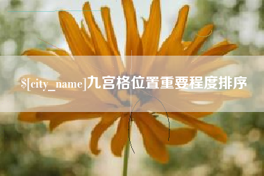 苍南九宫格位置重要程度排序