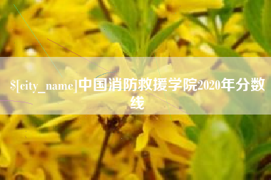 苍南中国消防救援学院2020年分数线