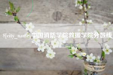 苍南中国消防学院救援学院分数线